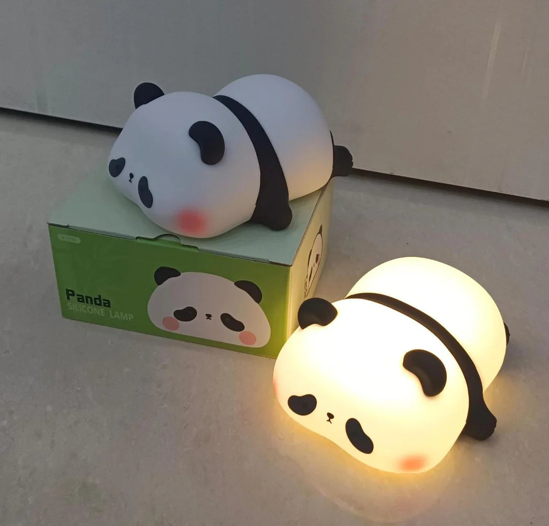 Cute PandaGlow Rechargeable Silicone Night Lamp