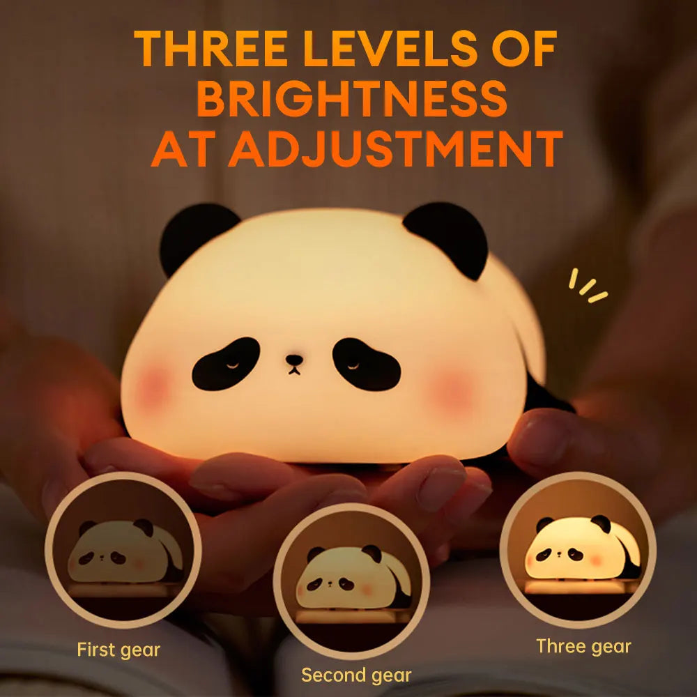 Cute PandaGlow Rechargeable Silicone Night Lamp